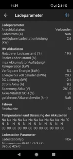 Akkustand 20% Spannung 260 Volt mit 2,4kwh DC.webp